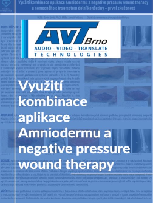 Využití kombinace aplikace Amniodermu a negative…